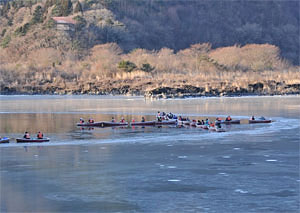精進湖ワカサギ釣り